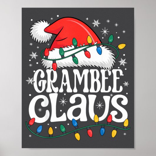Grambee Claus Funny Xmas Christmas Grandma Holiday ポスター (正面)