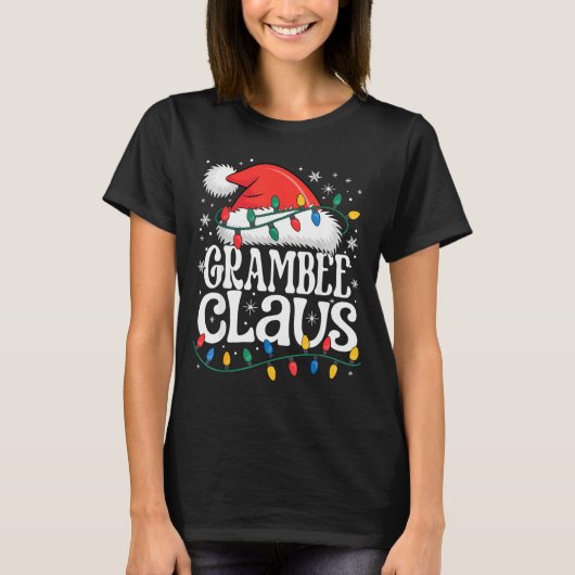 Grambee Claus Funny Xmas Christmas Grandma Holiday Tシャツ (正面)