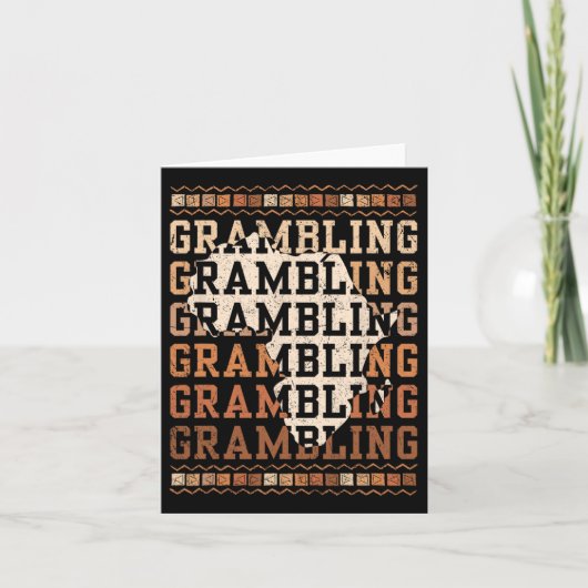 Grambling Hbcuとアフリカ同窓生の歴史ブラック カード (正面)