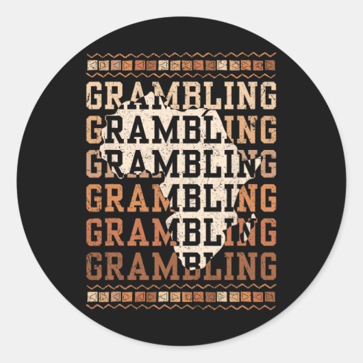 Grambling Hbcuとアフリカ同窓生の歴史ブラック ラウンドシール (正面)
