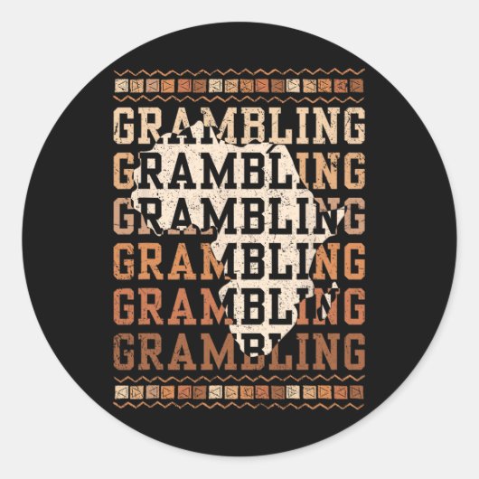 Grambling Hbcuとアフリカ同窓生の歴史ブラック ラウンドシール (正面)