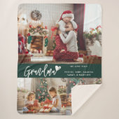 Gramdmaグランドキッズフォトコラージクリスマス シェルパブランケット (正面)