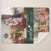 Gramdmaグランドキッズフォトコラージクリスマス シェルパブランケット (正面(横))