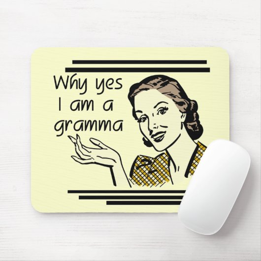 GrammaのレトロのTシャツおよびギフト マウスパッド (マウス)