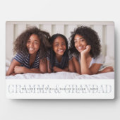 Gramma & Grandad祖父母パーソナライズされた写真 フォトプラーク (正面)
