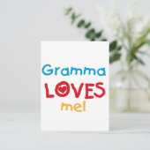 Gramma Loves Me Tシャツとギフト ポストカード (スタンド正面)