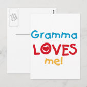 Gramma Loves Me Tシャツとギフト ポストカード (正面/裏面)