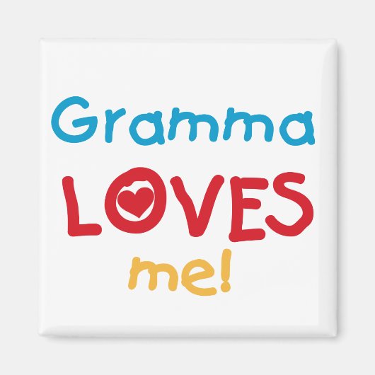 Gramma Loves Me Tシャツとギフト マグネット (正面)