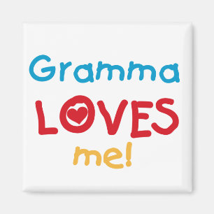 Gramma Loves Me Tシャツとギフト マグネット