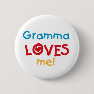 Gramma Loves Me Tシャツとギフト 缶バッジ