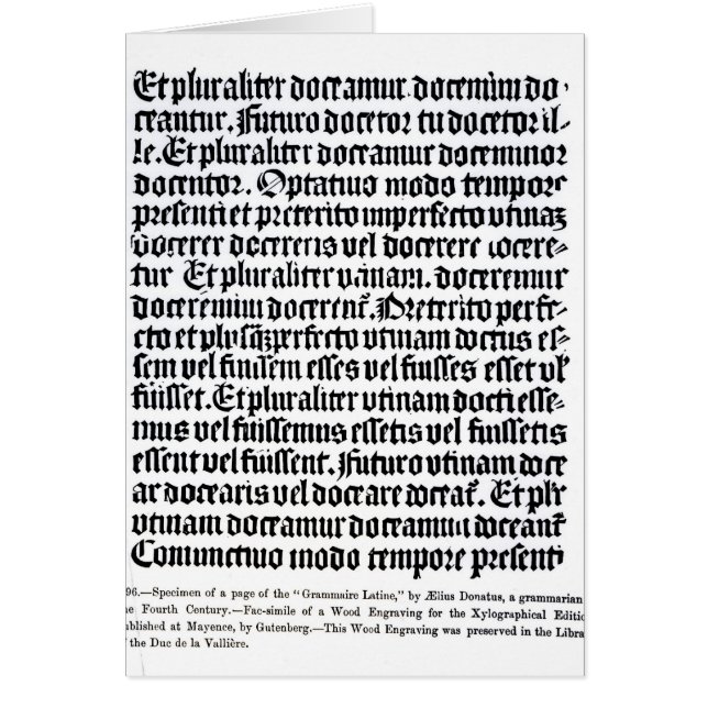 「Grammaire Latineのページ (正面)