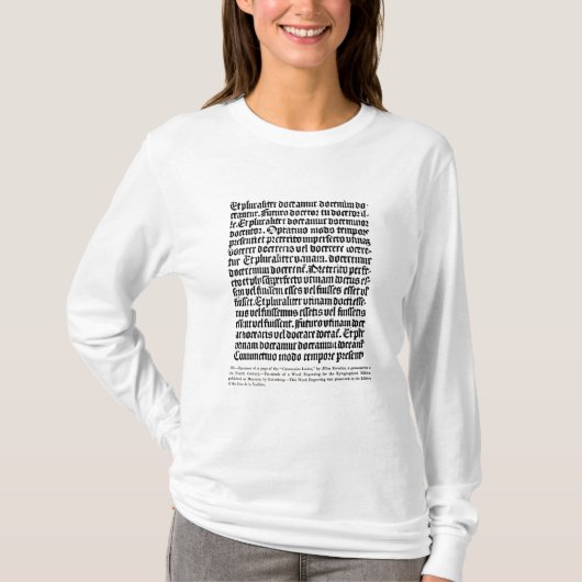 「Grammaire Latineのページ Tシャツ (正面)