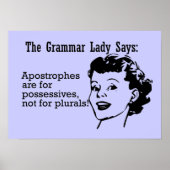 Grammar Lady Apostrophesポスター ポスター (正面)
