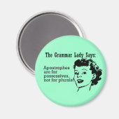 Grammar Lady Apostrophes Magnets マグネット (正面/裏面)