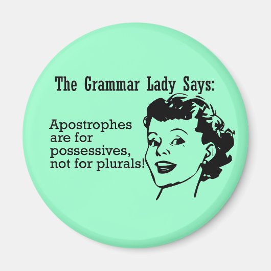 Grammar Lady Apostrophes Magnets マグネット (正面)