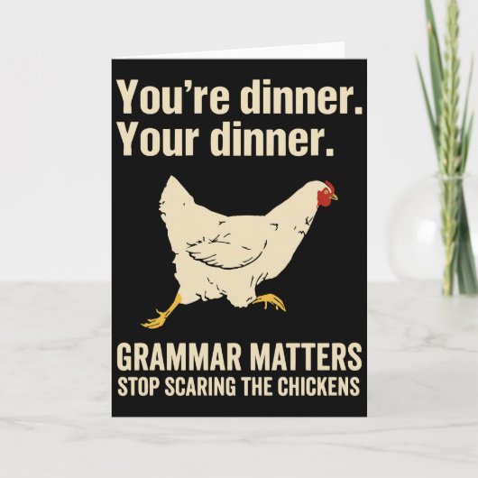 Grammar Matters Stop Scaring The Chickens カード (正面)