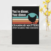 Grammar Matters Stop Scaring The Chickens 夕焼け カード (黄色い花)