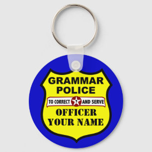 Grammar Policeカスタマイズ可能キーチェーン キーホルダー