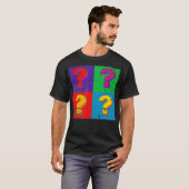 Grammar Punctuation Question Marks Retro Pop Art F Tシャツ (正面フル)