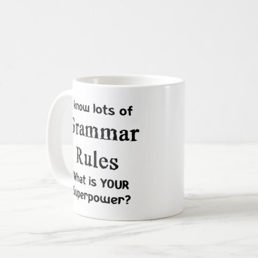 grammar rules コーヒーマグカップ (正面左)