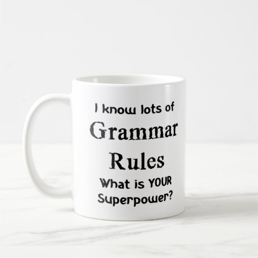grammar rules コーヒーマグカップ (左)
