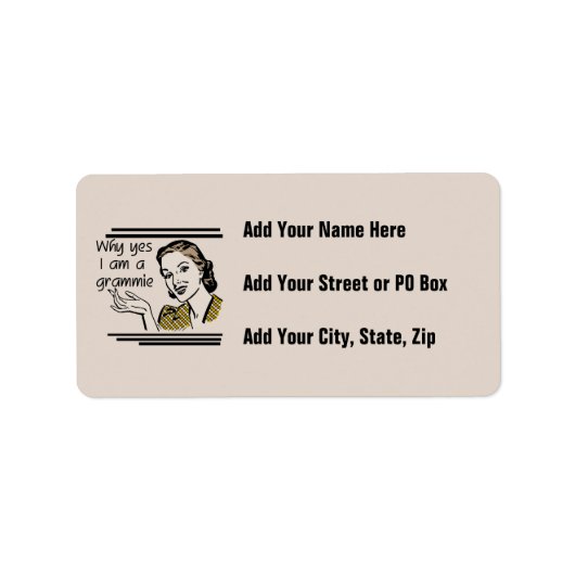 GrammieのレトロのTシャツおよびギフト ラベル (正面)