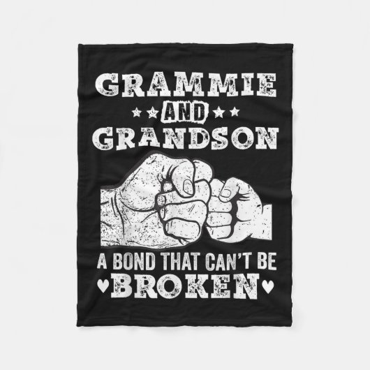 Grammie And Grandson A Bond That Can't Be Broken G フリースブランケット (正面)