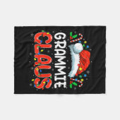 Grammie Claus Christmas Family Matching Pajamas Fu フリースブランケット (正面(横))
