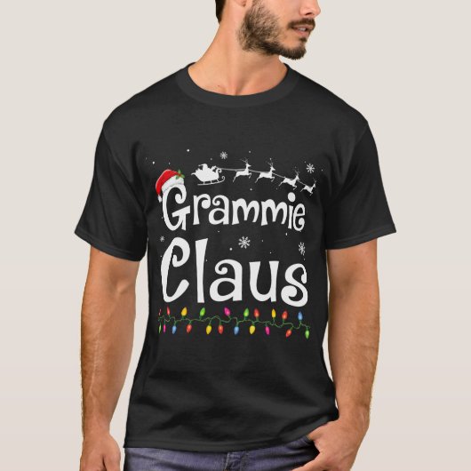 Grammie Claus Funny Grandma Santa Pajamas Christma Tシャツ (正面)