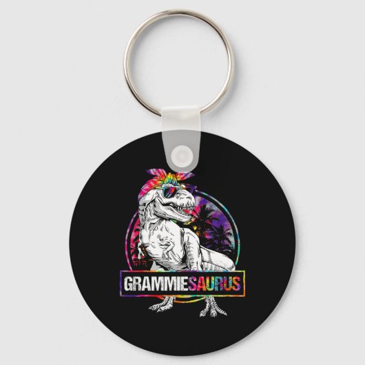Grammiesaurus Dinosaur Grammie Saurus Matching Tie キーホルダー (正面)