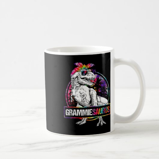 Grammiesaurus Dinosaur Grammie Saurus Matching Tie コーヒーマグカップ (右)