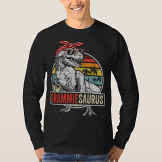 Grammiesaurus T Rex Dinosaur Grammie Saurus Family Tシャツ