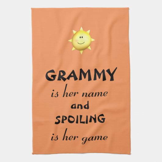 Grammyの台所タオルの祖母のギフト キッチンタオル (縦)