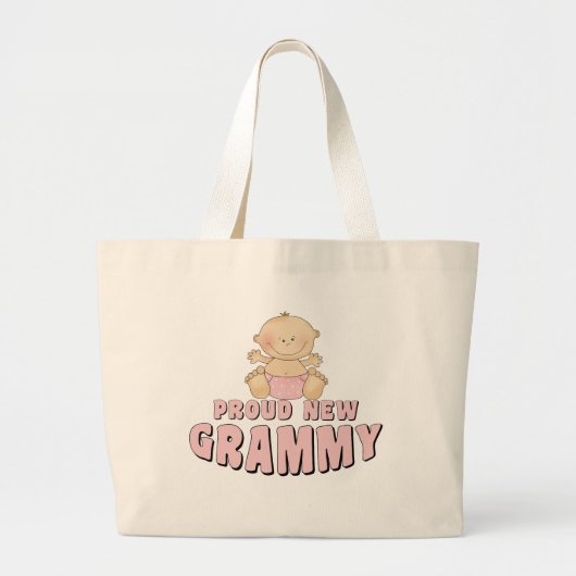 Grammyの誇りを持ったで新しいTシャツ ラージトートバッグ (正面)