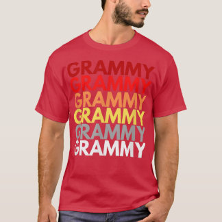 Grammy祖母(英語) Grカラフルの名前 Tシャツ