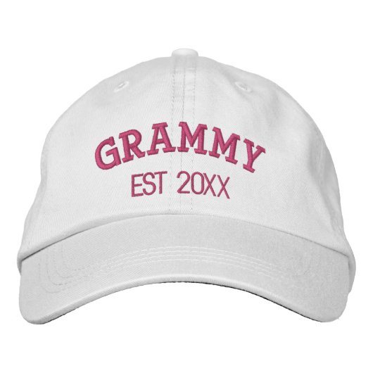 Grammy オリジナルテキスト刺繍 グランマ プレゼント 刺繍入りキャップ (正面)