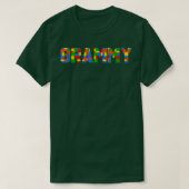 Grammy Brick Builder Funny Blocks Master Builder  Tシャツ (デザイン正面)