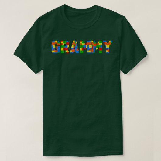 Grammy Brick Builder Funny Blocks Master Builder Tシャツ (デザイン正面)