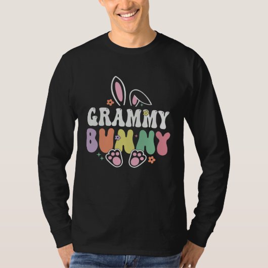 Grammy Bunny Women Easter Day Rabbit Grandma Famil Tシャツ (正面)