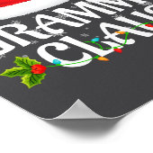 Grammy Claus Christmas Lights Santa Pajama Family  ポスター (角)