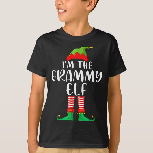 Grammy Elf Matching Family Group Christmas Party P Tシャツ (正面)