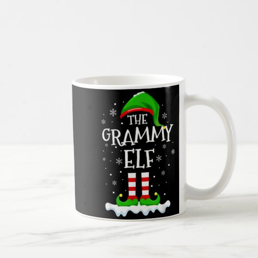 Grammy Elf Squad Xmas Family Matching Group Christ コーヒーマグカップ (右)