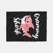 Grammy Shark Mother's Day Grandma Funny  フリースブランケット (正面(横))