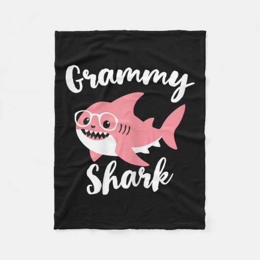 Grammy Shark Mother's Day Grandma Funny  フリースブランケット (正面)