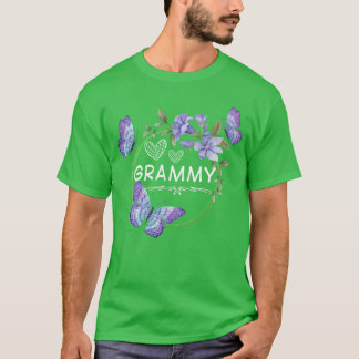 Grammy shirt For Women with butterflies Mothers Da Tシャツ