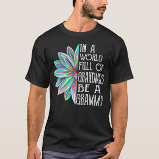 Grammy Spring Floral Grammy For Grandma Mothers Tシャツ