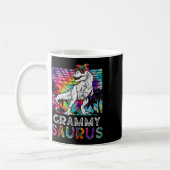 Grammysaurus Dinosaur Grammy Saurus Family Matchin コーヒーマグカップ (左)