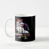 Grammysaurus Dinosaur Grammy Saurus Family Matchin コーヒーマグカップ (左)