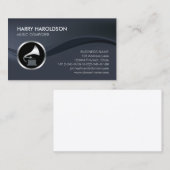 Gramophone Icon Music Composer Business Card 名刺 (正面/裏面)