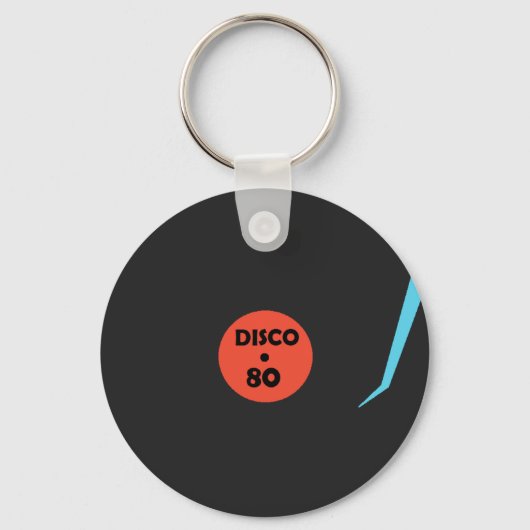 Gramophone Record Keychain - Retro Disco Party キーホルダー (正面)
